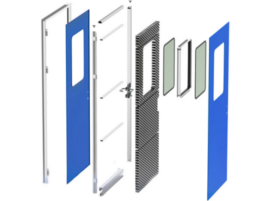 Cleanroom doors for laboratories