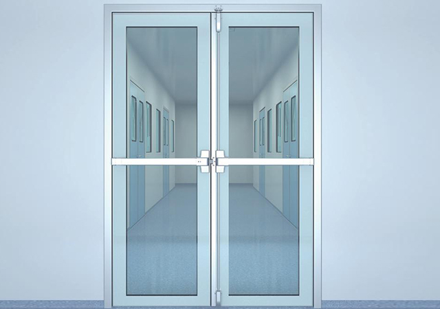 aluminium glass swing door - Pharmaceutical cleanroom door